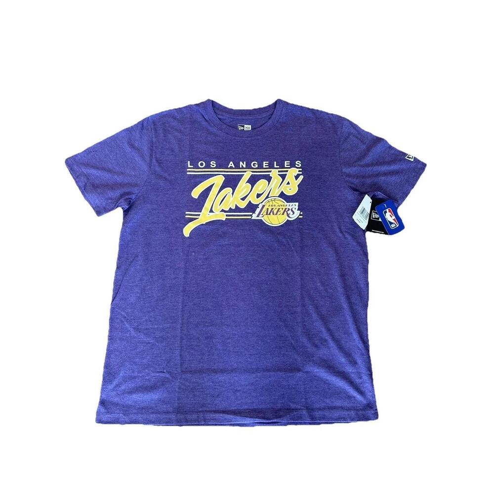 Los Angeles Lakers - Brand New Script T-Shirt - Nba New Era Size Xl
